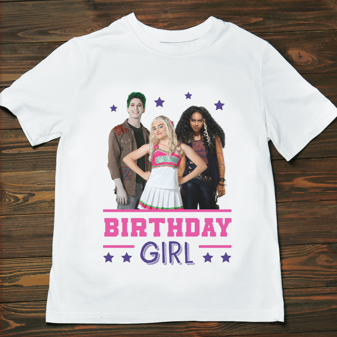 55% OFF: ZOMBIES Birthday Girl T-shirt Party Supplies Canada - Open A Party