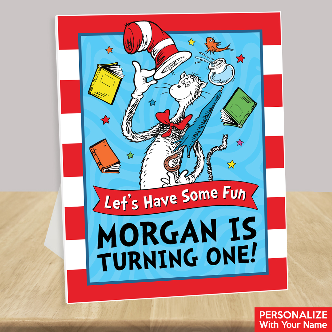 Dr Seuss 1st Birthday Personalized 14