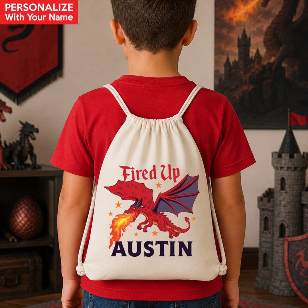 Dragon Personalized Drawstring Backpack