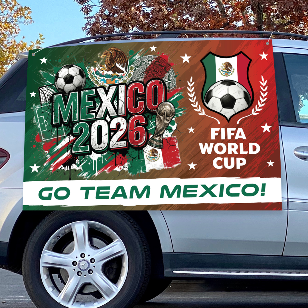 FIFA World Cup Team Mexico Large Vinyl Car Banner w/Grommets