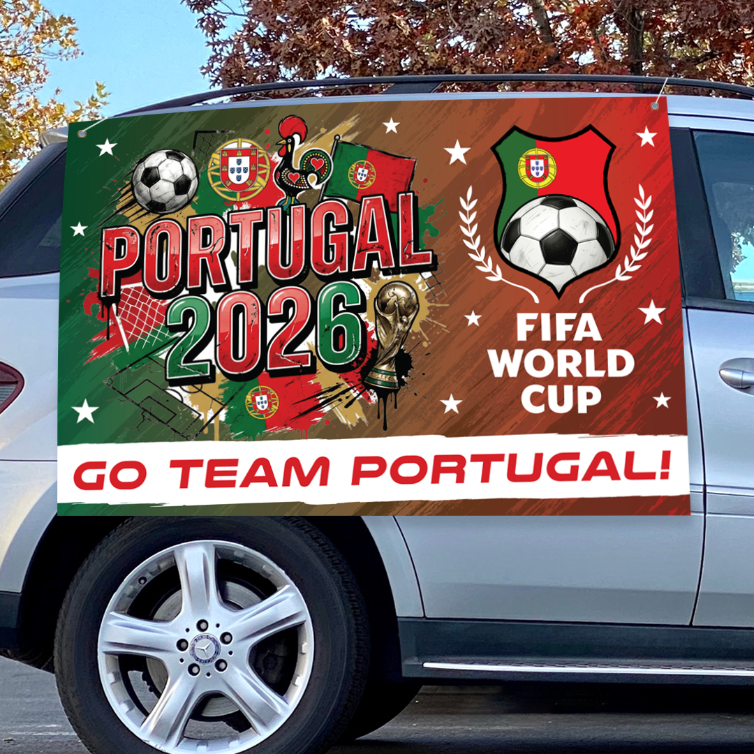 FIFA World Cup Team Portugal Large Vinyl Car Banner w/Grommets