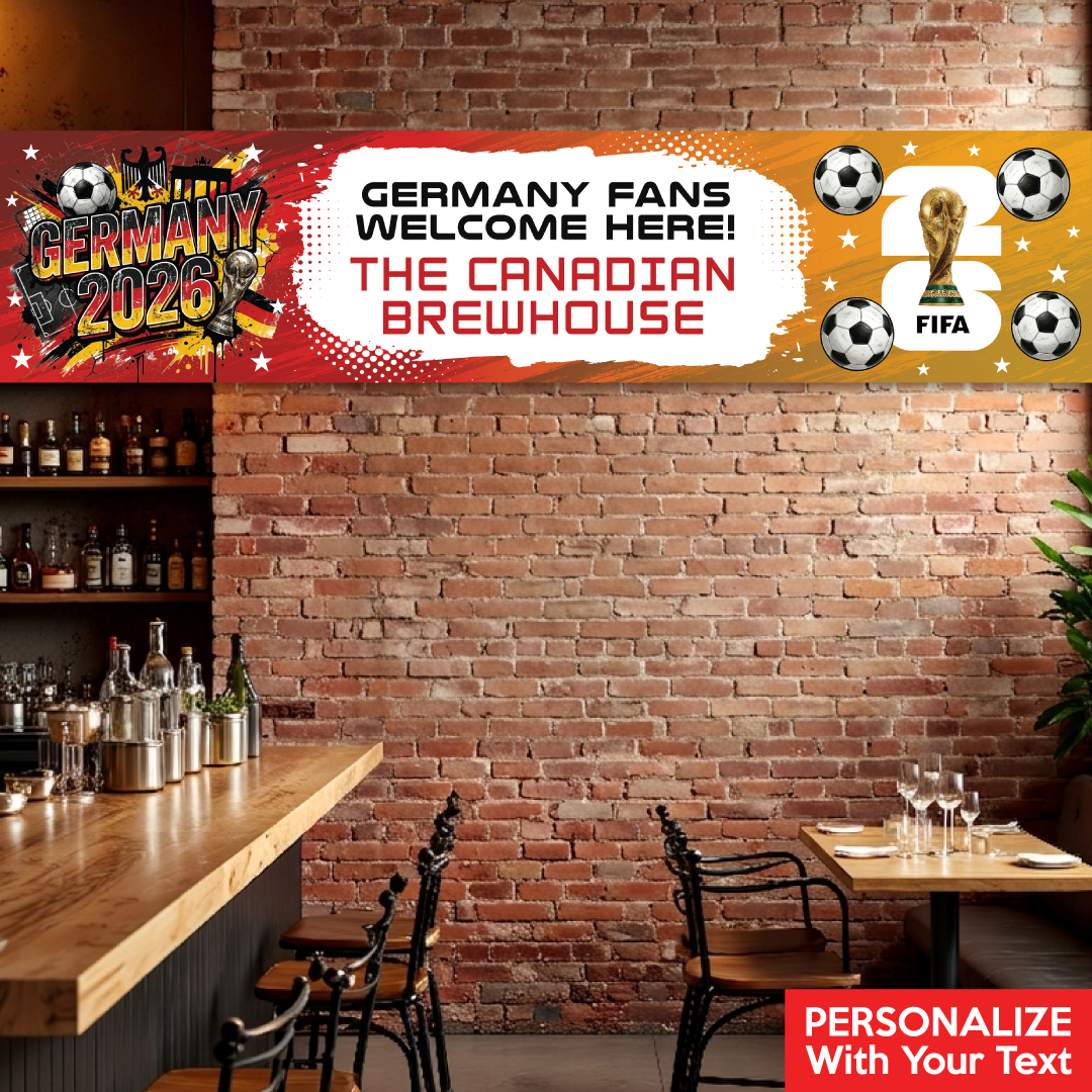 Germany FIFA World Cup Soccer PERSONALIZED Vinyl Banner