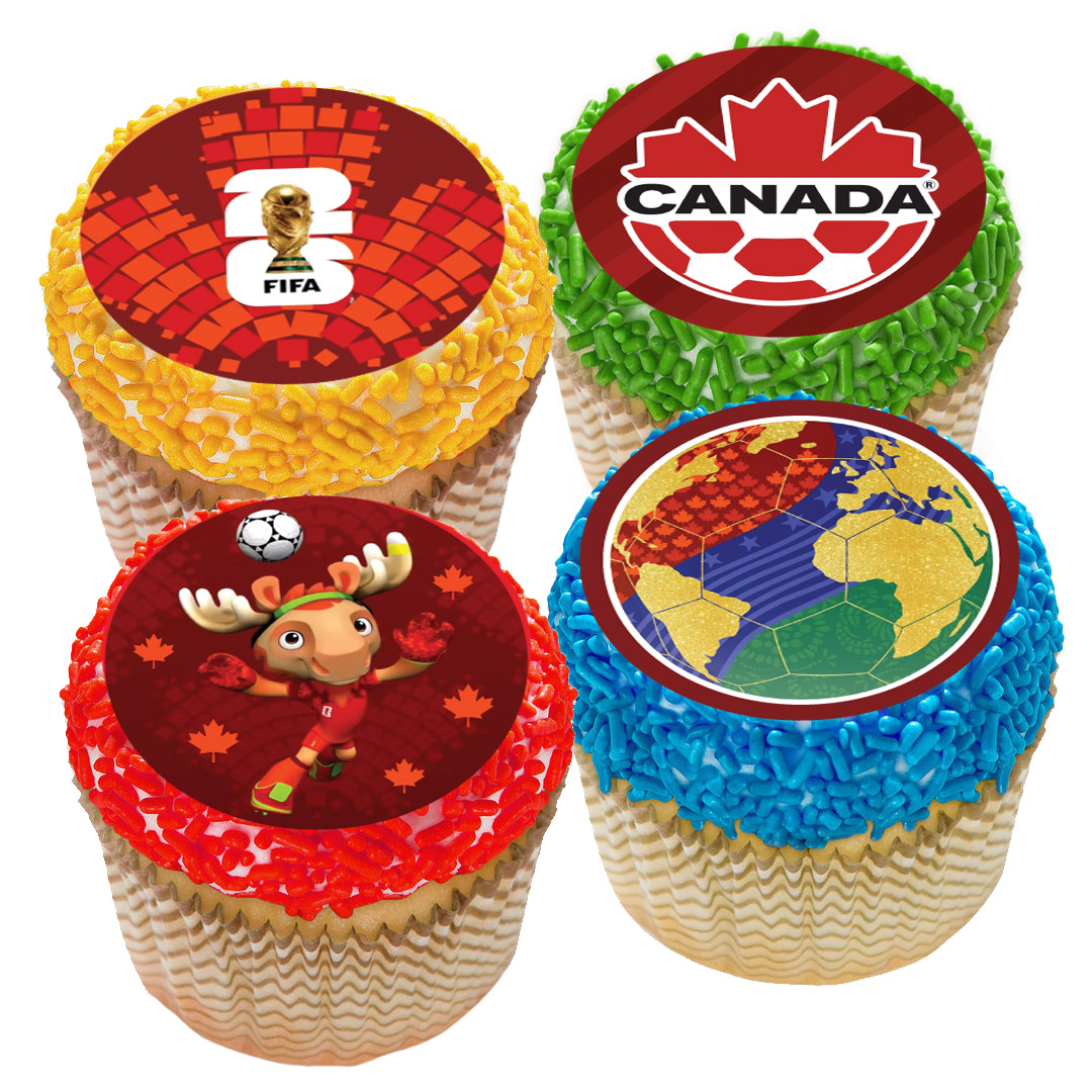 FIFA World Cup Soccer Cupcake Icing Toppers 12pk
