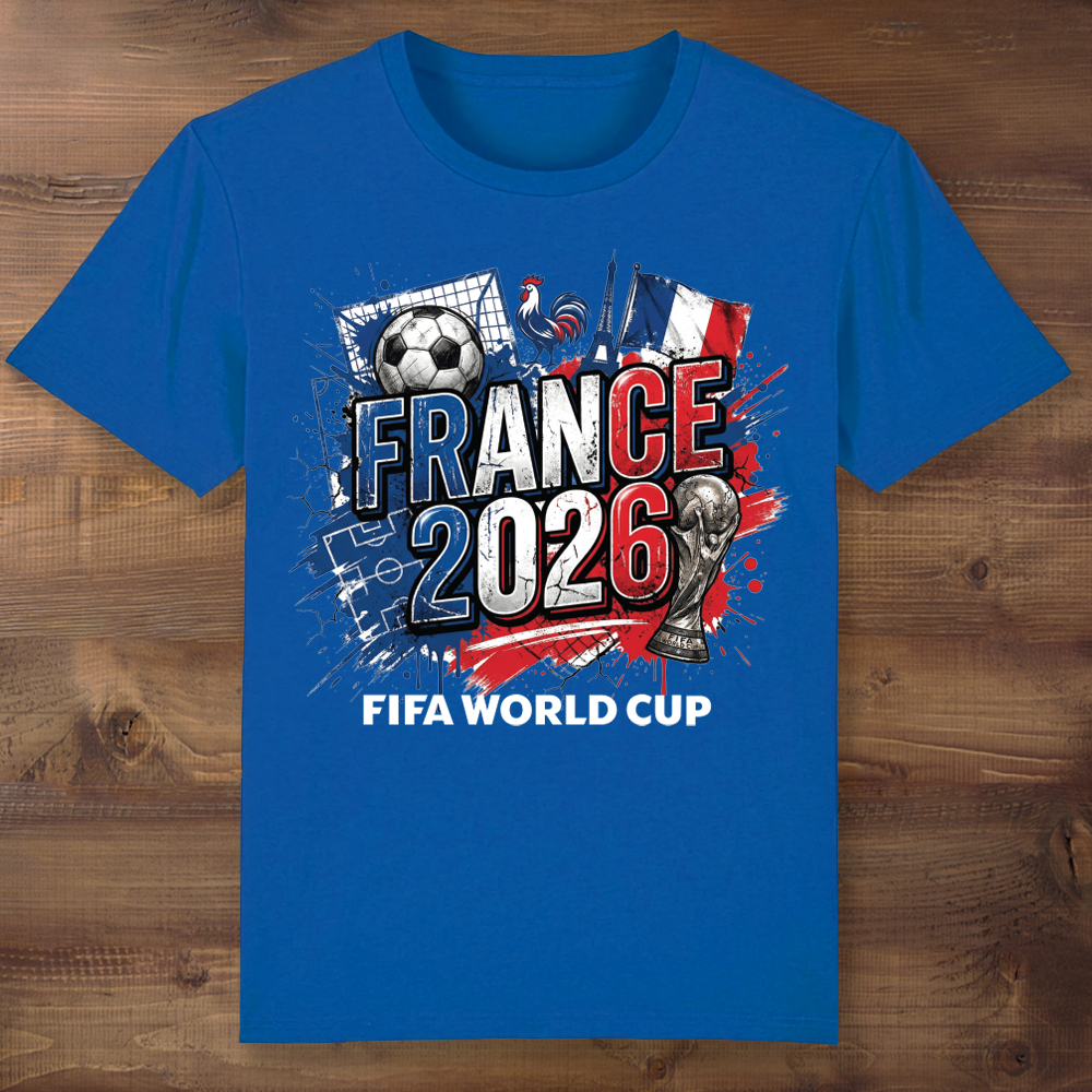 France World Cup Soccer Blue T-shirt