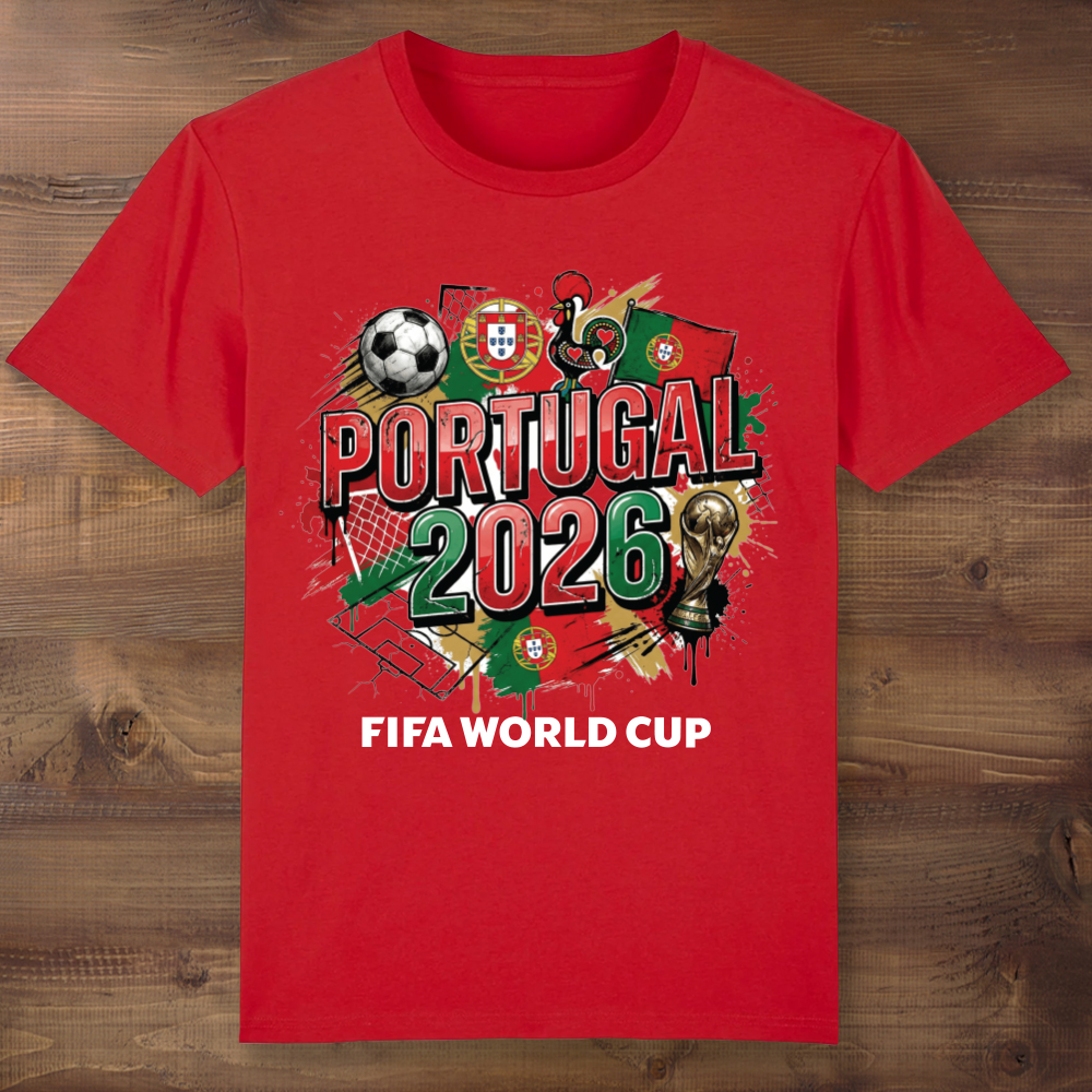 Portugal World Cup Soccer Red T-shirt