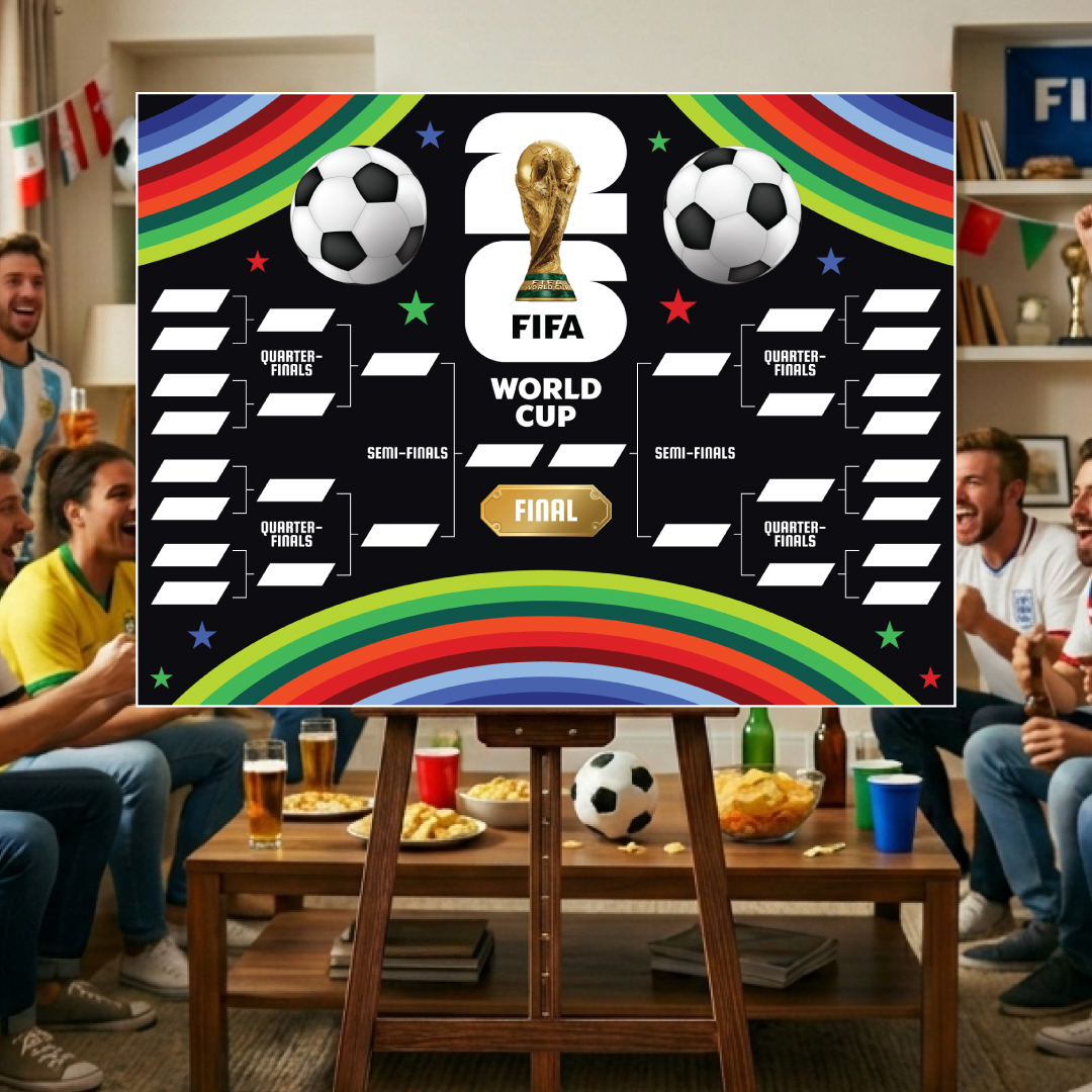 FIFA World Cup 2026 Tournament Bracket Easel Sign