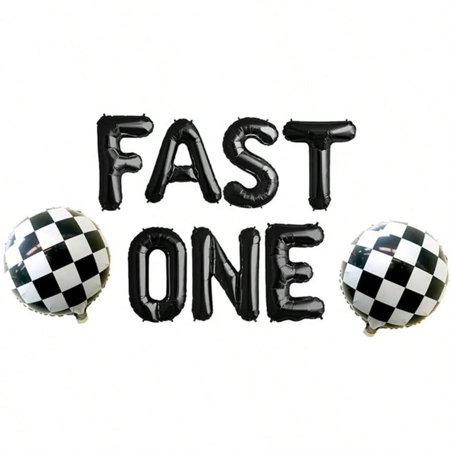 Racing Fast ONE Birthday Balloon Set