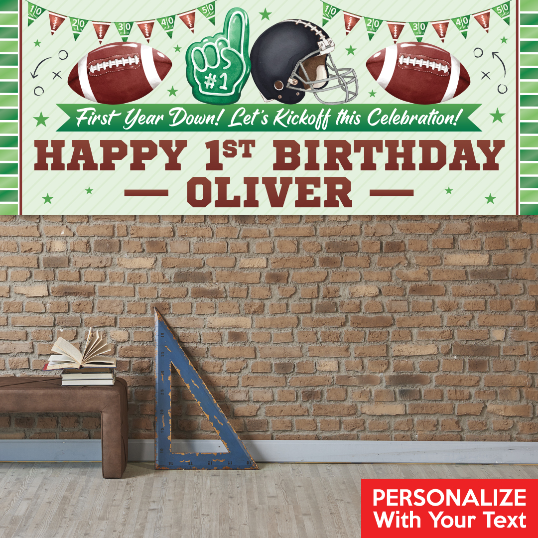 Football PERSONALIZED Giant Vinyl Keepsake Banner