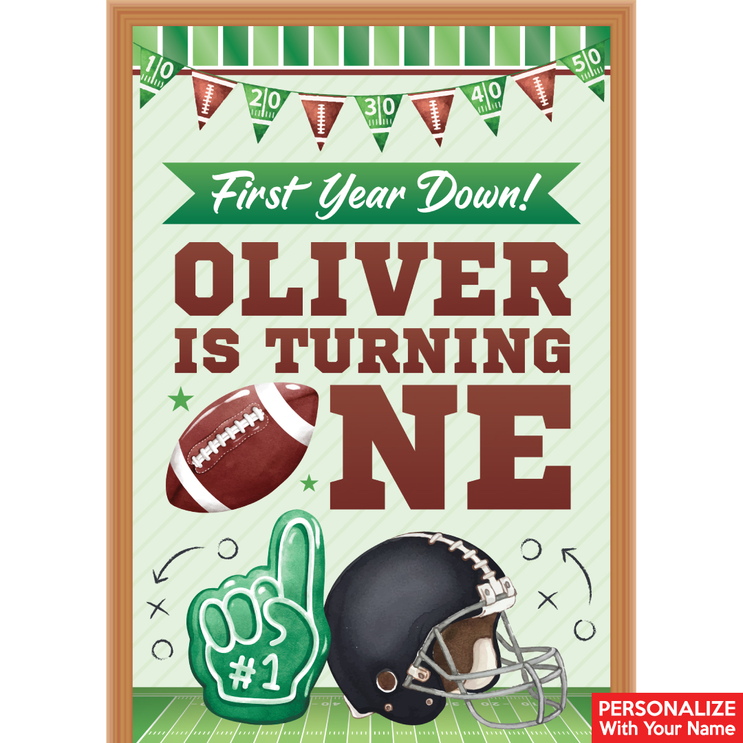 Football PERSONALIZED Giant Vinyl Keepsake Door Sign