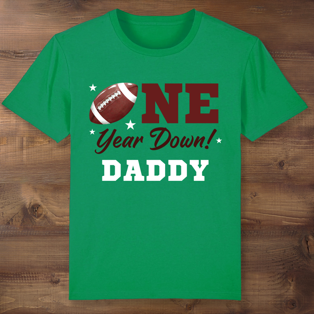 Football Game On Personalized Green T-shirt