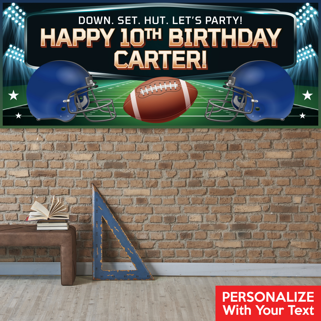 Football PERSONALIZED Giant Vinyl Keepsake Banner