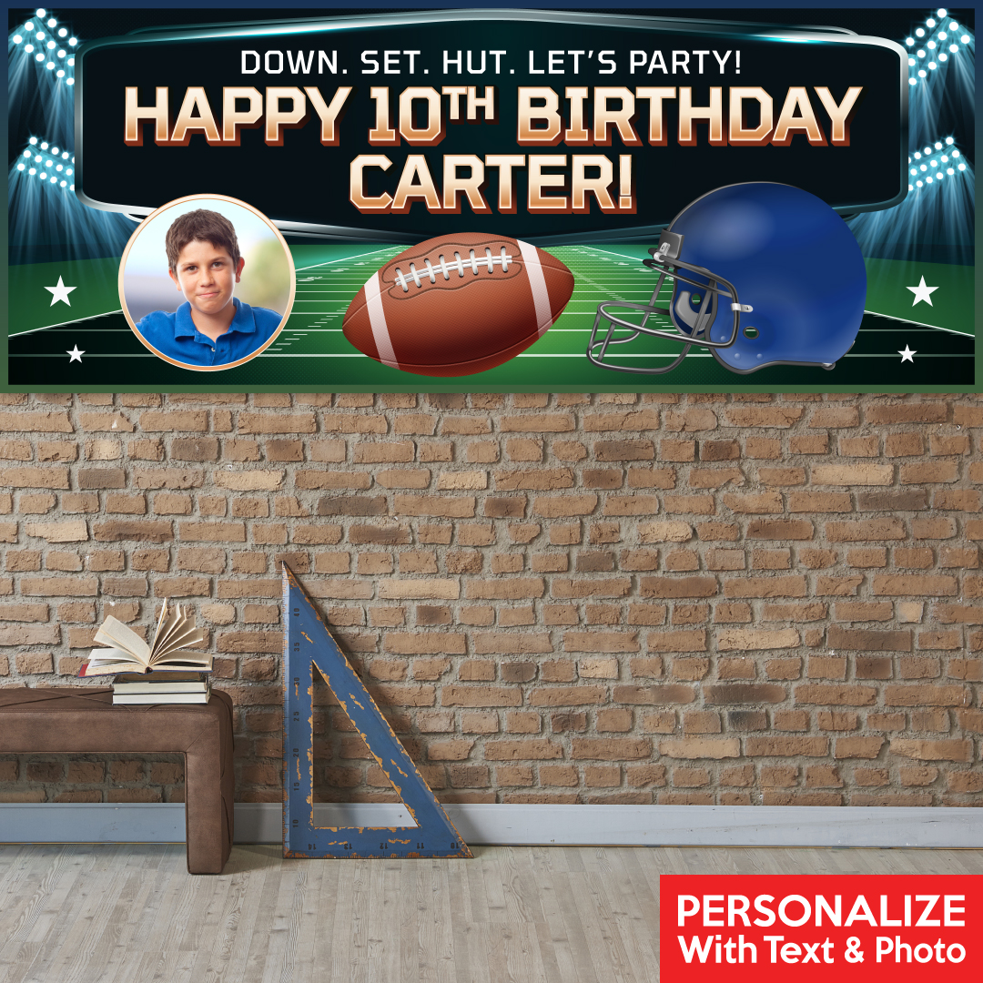 Football 1st PERSONALIZED Giant PHOTO Banner
