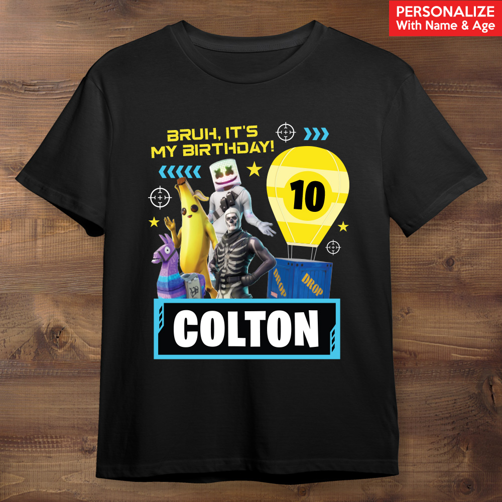 Fortnite Characters Birthday Personalized T-shirt