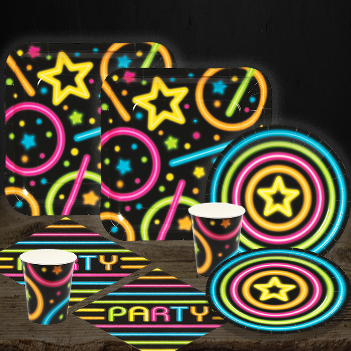 Glow Party Decoration Set, Glow Birthday, 80s Party, Black Light  Decoration, UV Reflective Garland, Fluorescent Decor, Sweet 16 Glow Party  by Paper Dot Party Spot