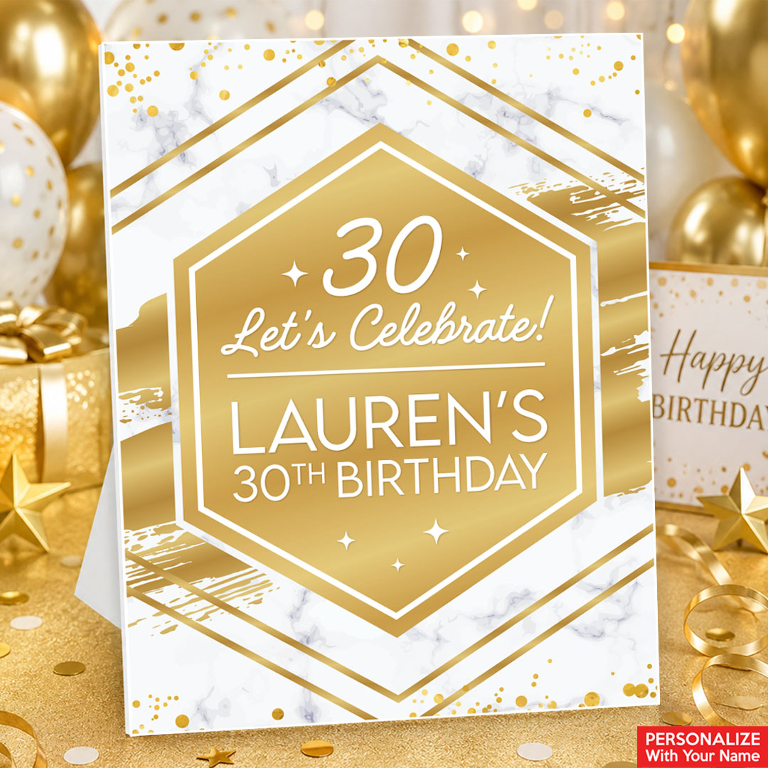 30th Birthday Gold Personalized 14