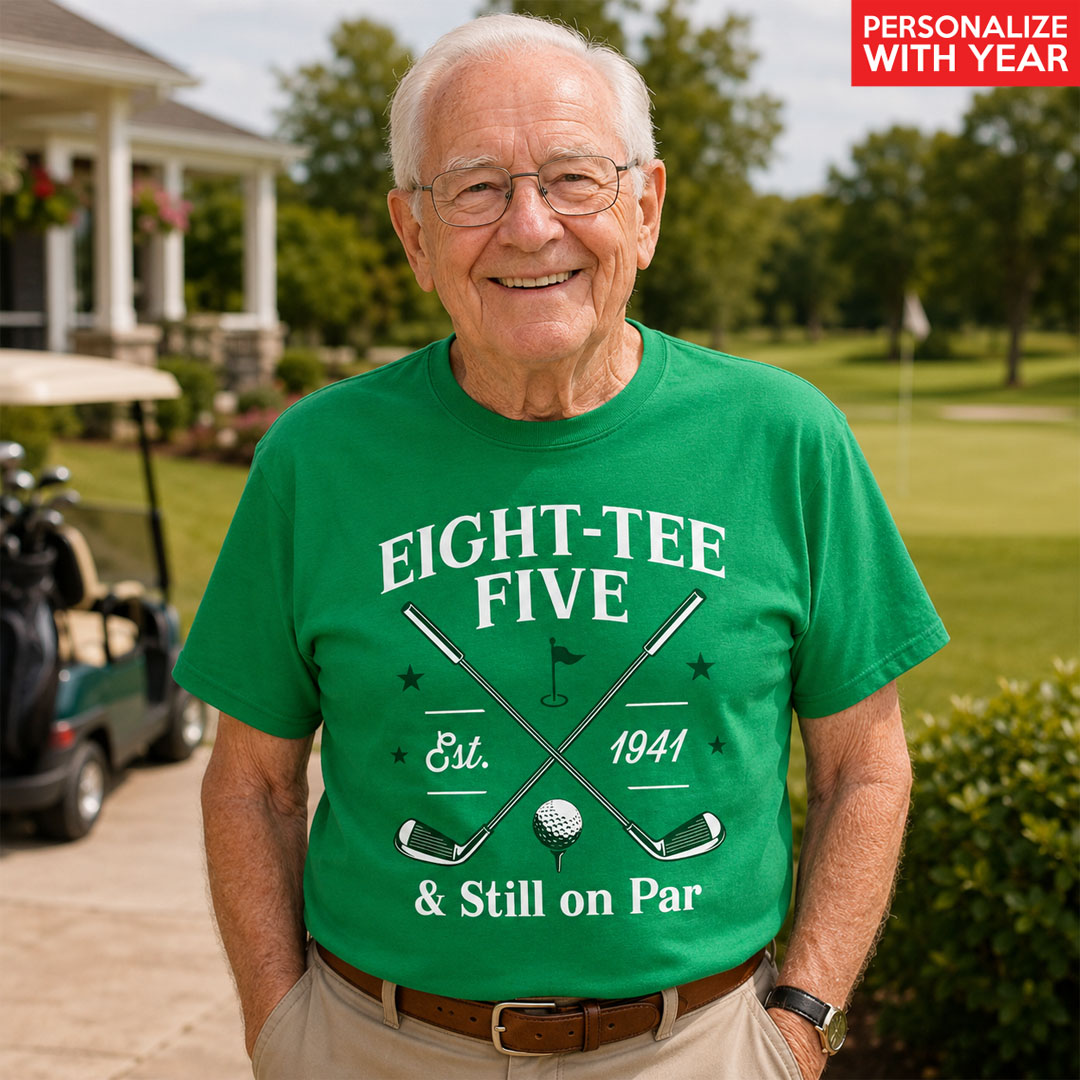 Golf Birthday Custom Age & Year Green T-Shirt