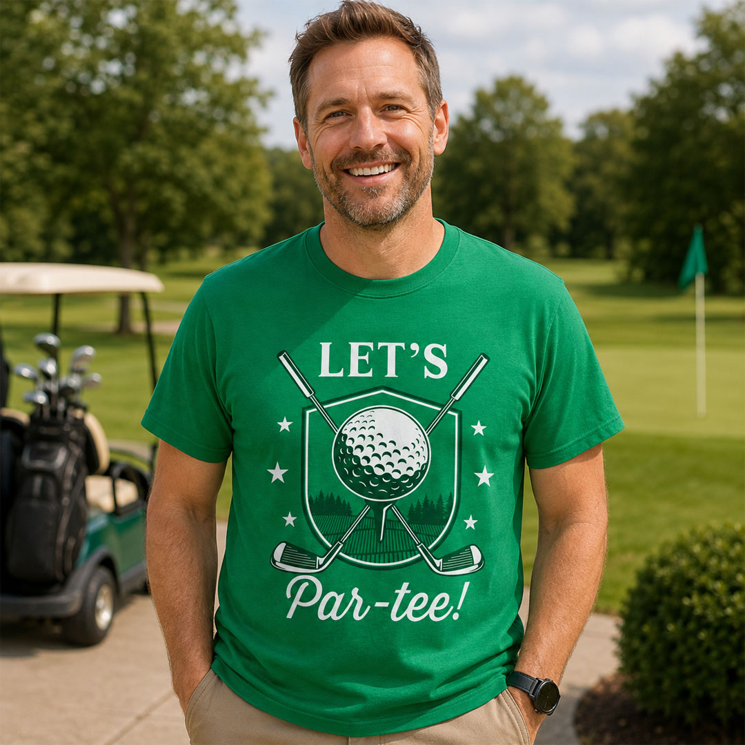 Golf Let's Par-Tee Green T-shirt