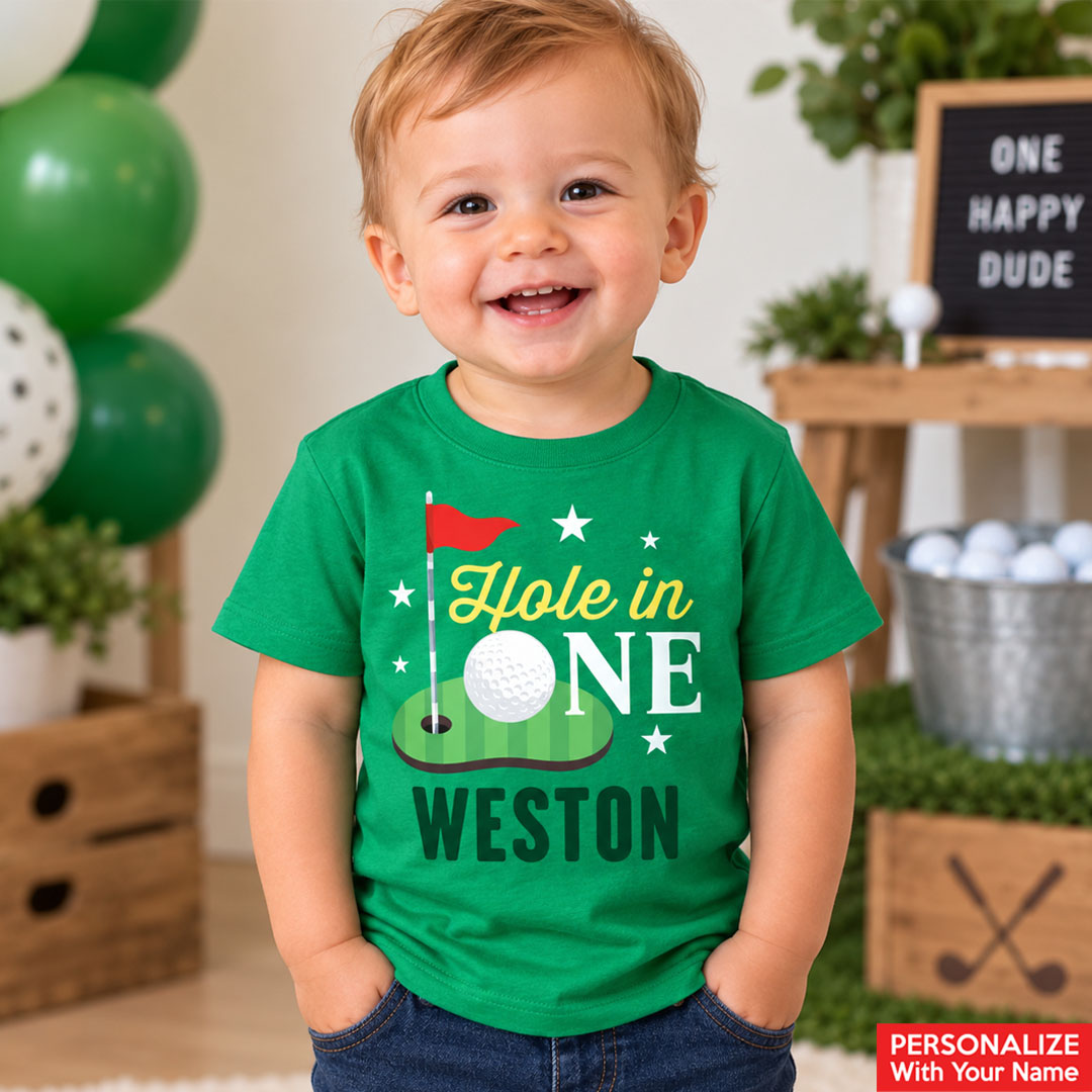 Golf Personalized Hole In One Green T-shirt
