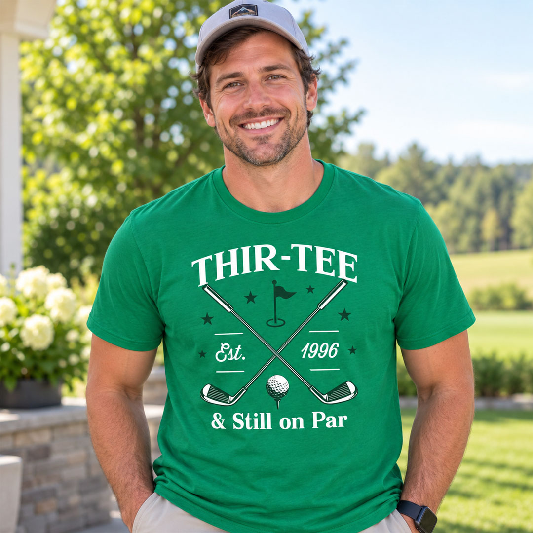 Golf Birthday Custom 30th Birthday Green T-Shirt