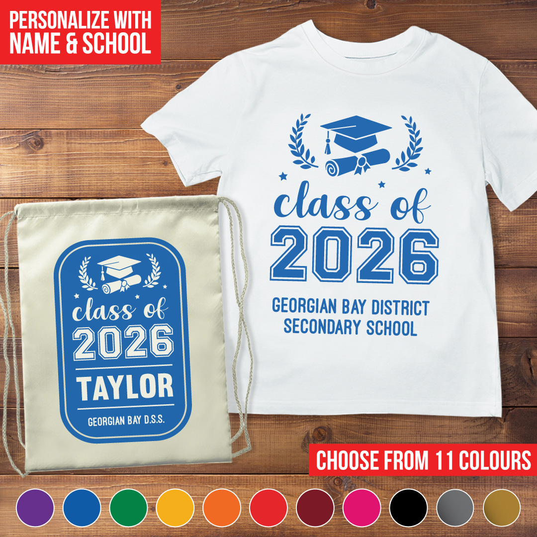 Grad 2026 Personalized Backpack & TShirt Set