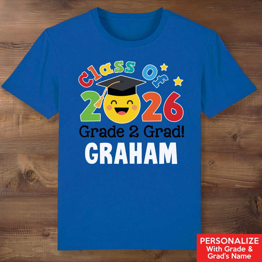 Elementary Grad Personalized Blue Tshirt