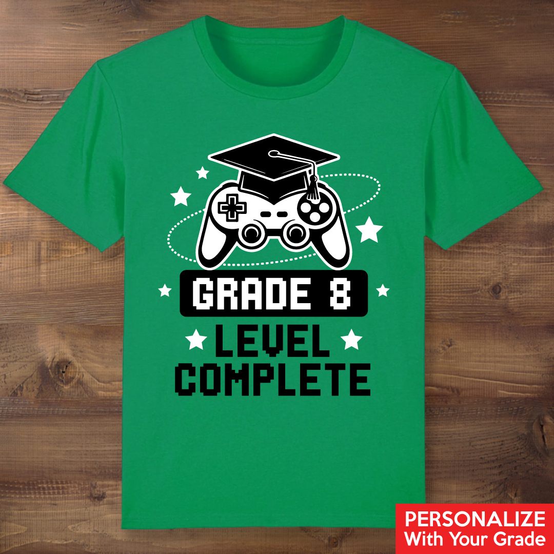 Gamer Personalized Grade Graduation Green Tshirt
