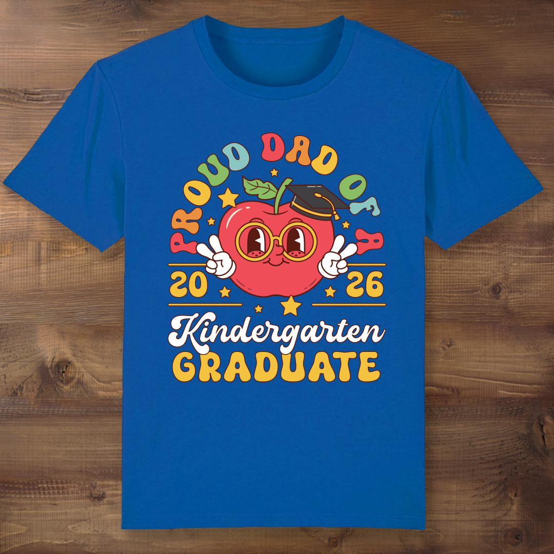 Proud Dad of a Kindergarten Grad Blue T-shirt