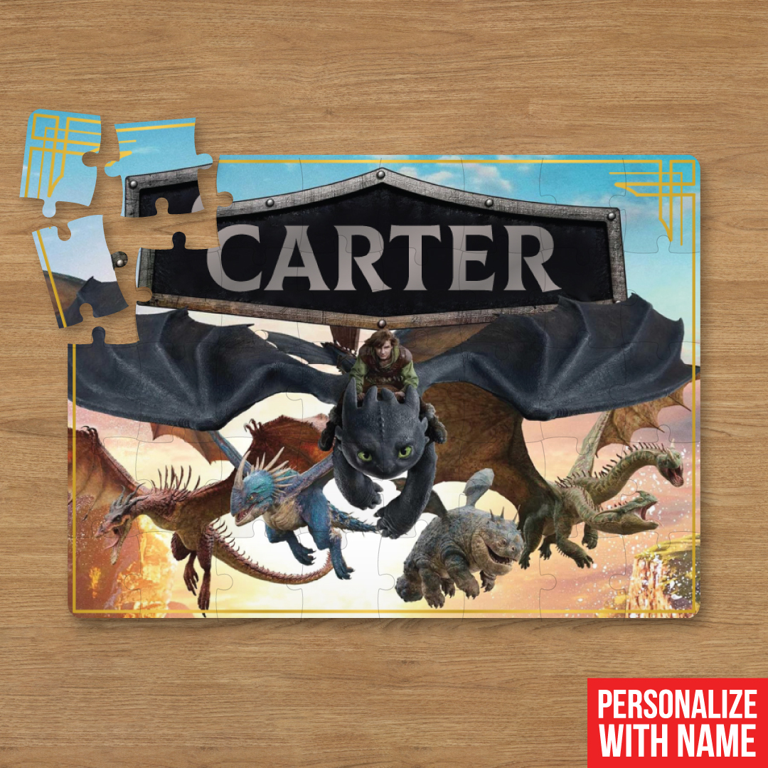 Personalized 30pc HTTYD Live Action Puzzle w/ Name
