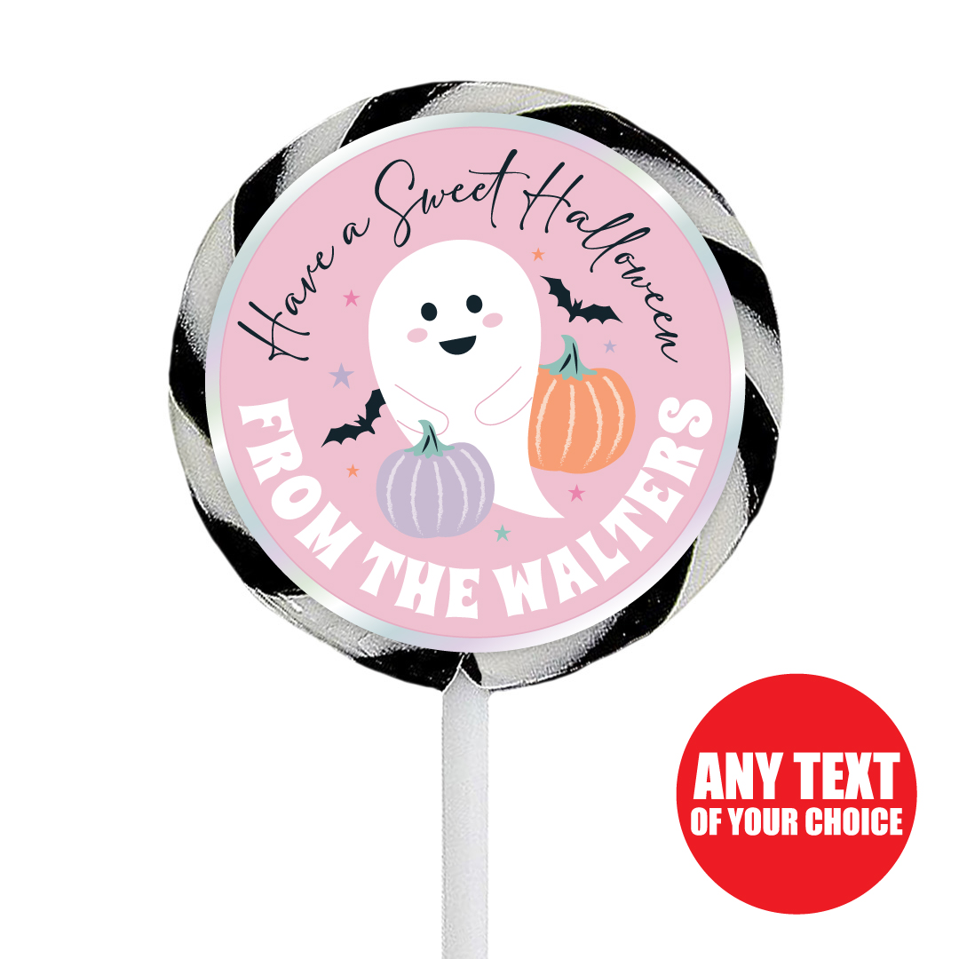 Pastel Halloween PERSONALIZED Lollipops - 12 Pk