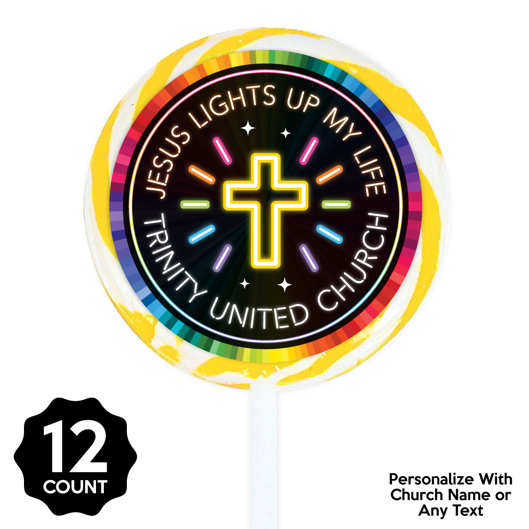 Jesus is the Light VBS PERSONALIZED Lollipops - 12 Pk