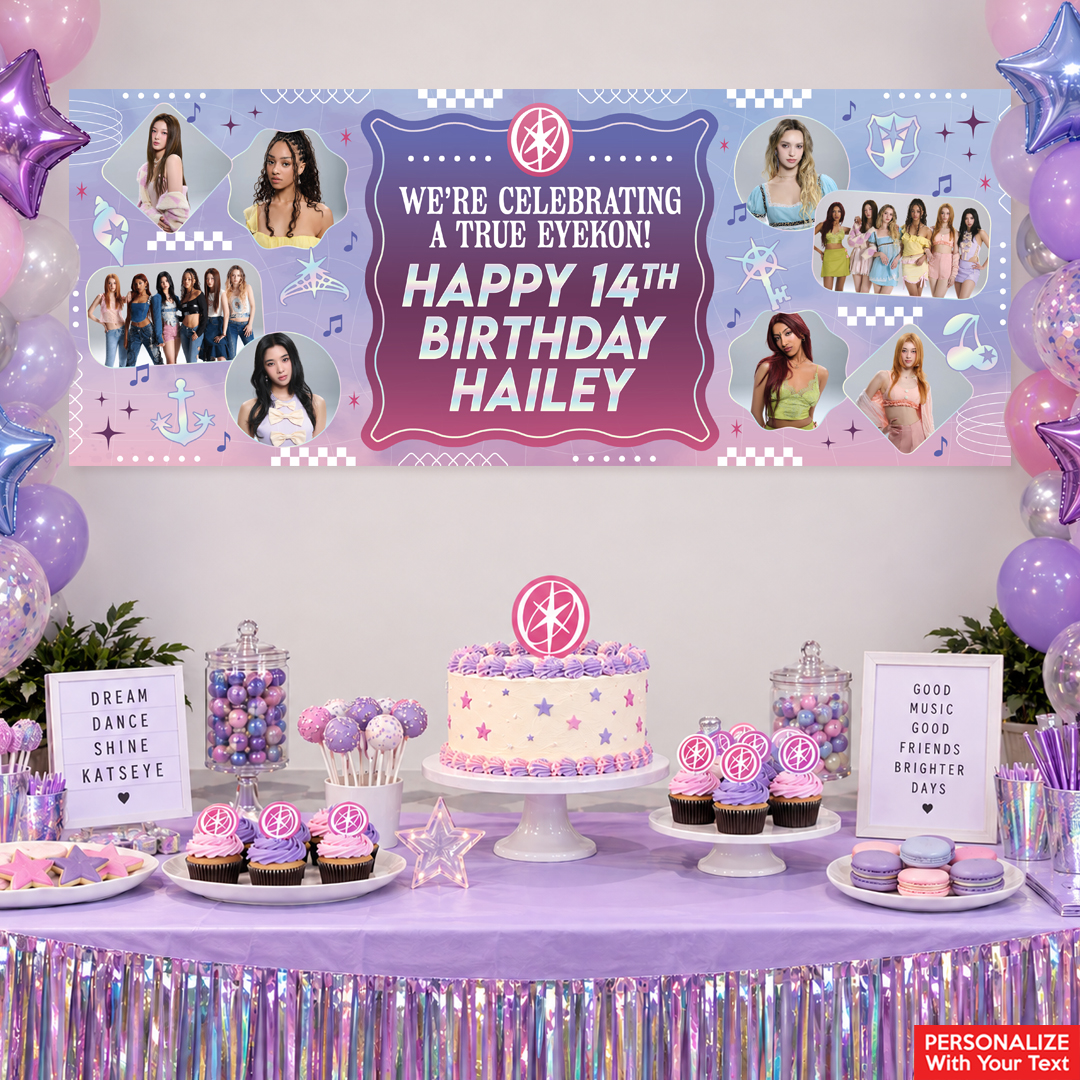 Katseye PERSONALIZED Giant Vinyl Banner