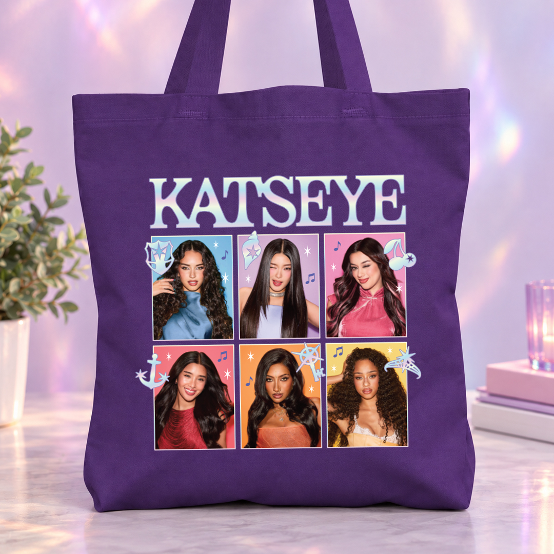 Katseye XL Purple Tote Bag