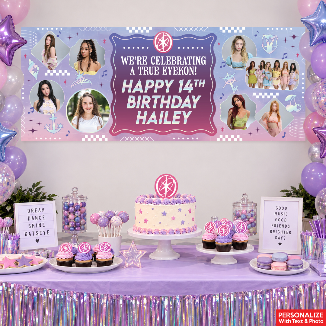 Katseye Photo PERSONALIZED Giant Vinyl Banner