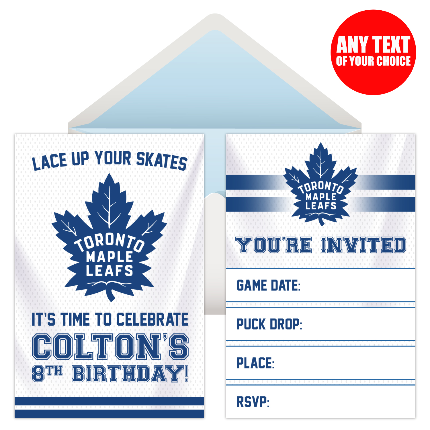 Toronto Maple Leafs Invitation, Toronto Maple Leafs Birthday Invite,  Ticket, Tickets, Digital Item, Printable, Invitations, Party Invites