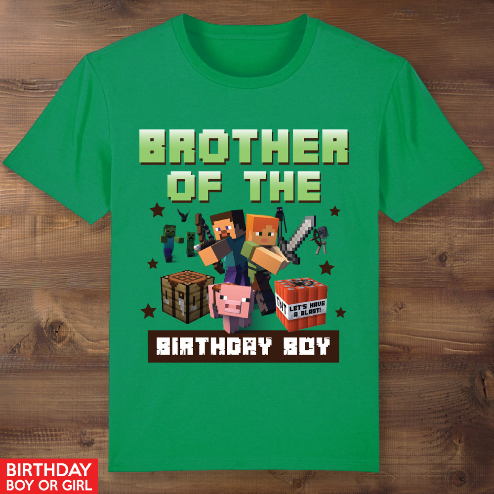 Minecraft Brother Green T-shirt