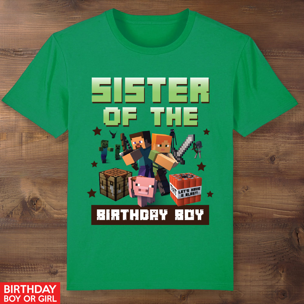 Minecraft Sister Green T-shirt