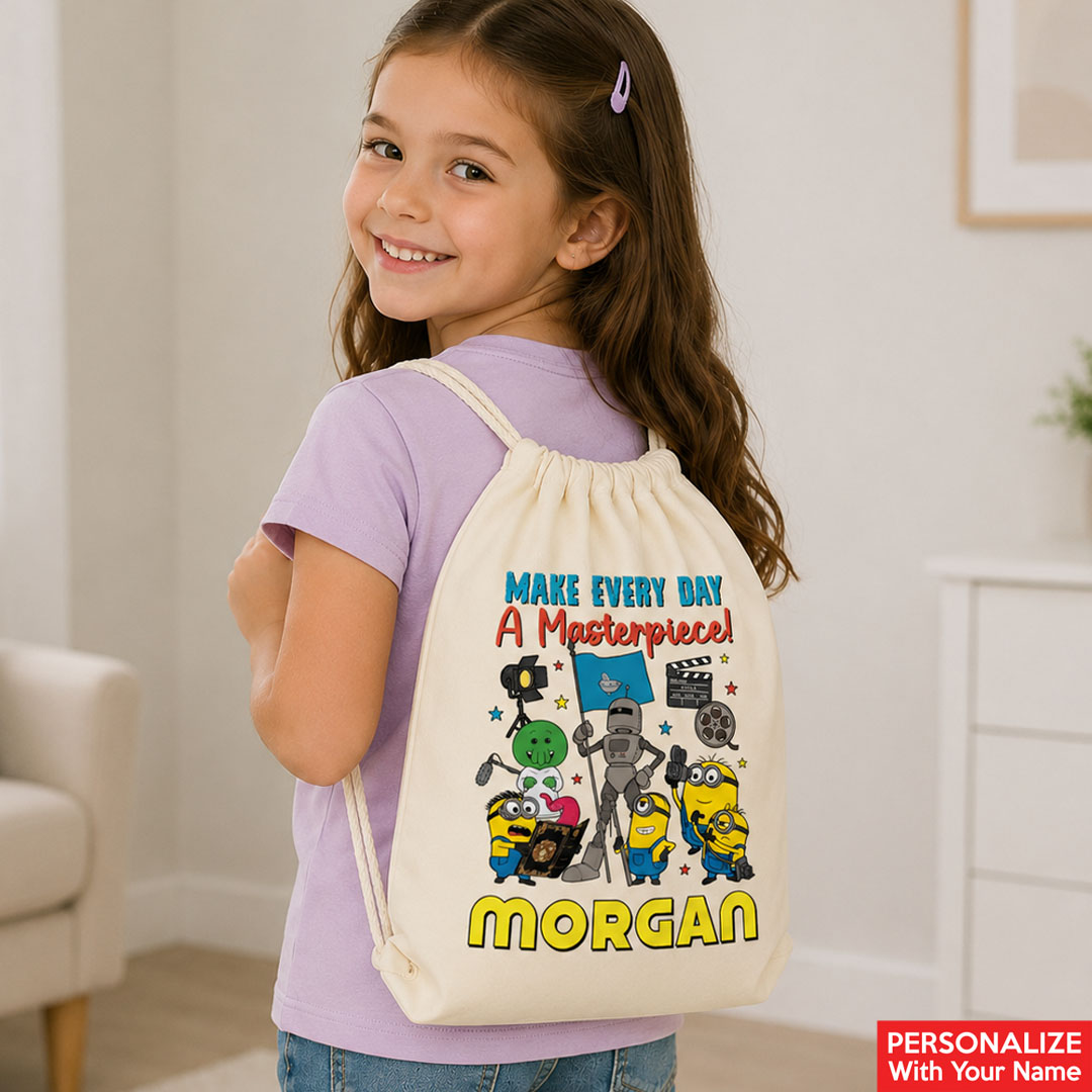 Minions & Monsters Personalized Drawstring Backpack
