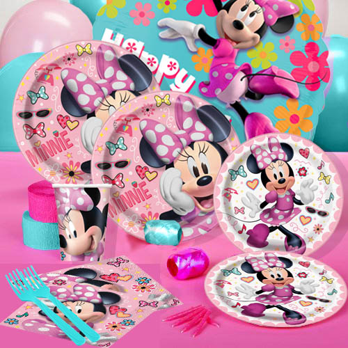 Party Supplies Minnie Mouse Birthday Balloon Bouquet 5 Pc