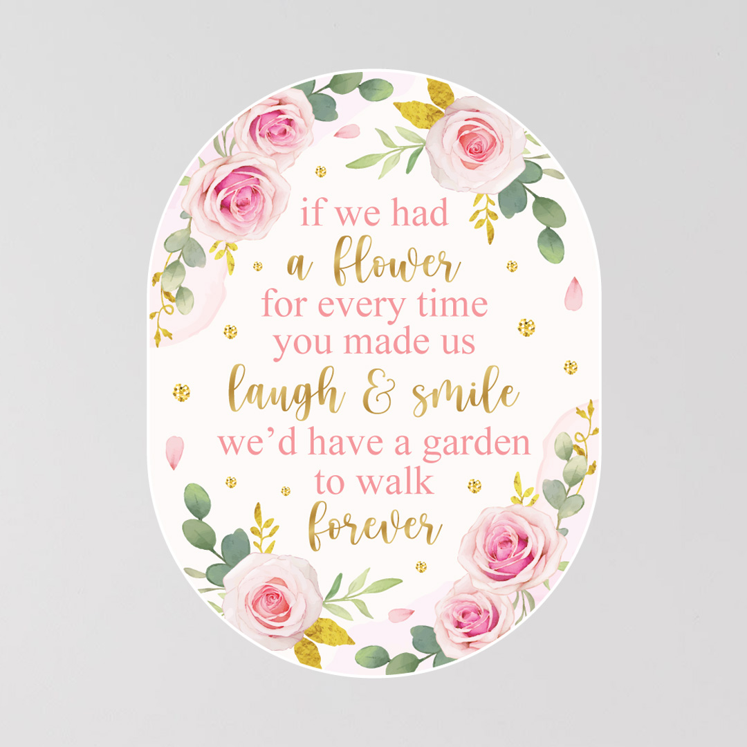 Floral Garden Daughter Quote Vinyl 12