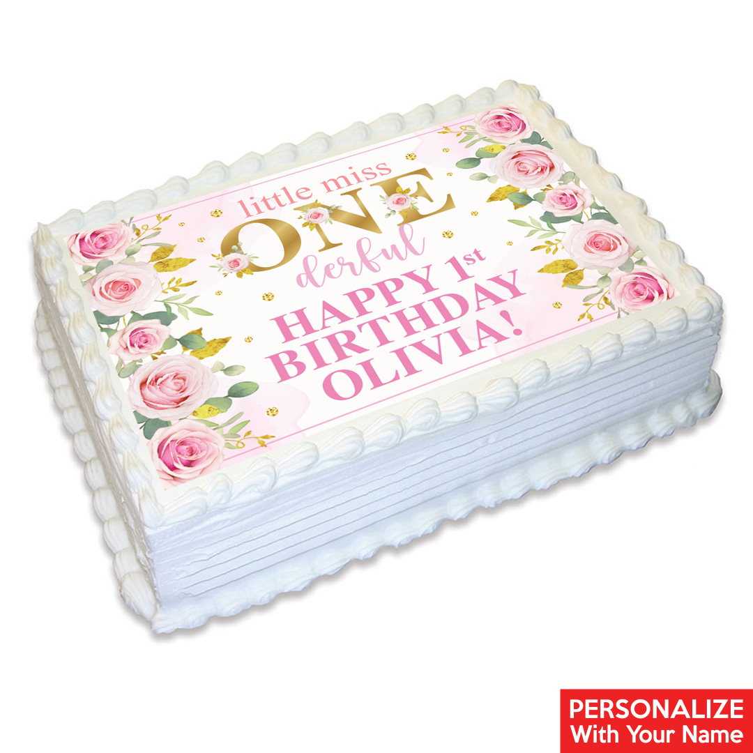 Miss Onederful Personalizable Edible Icing