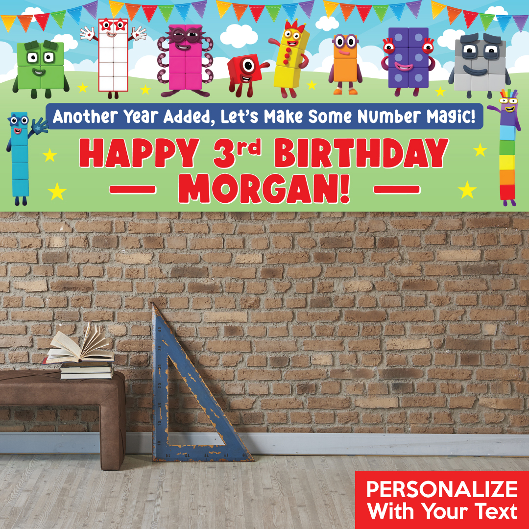 Numberblocks PERSONALIZED Giant Vinyl Keepsake Banner