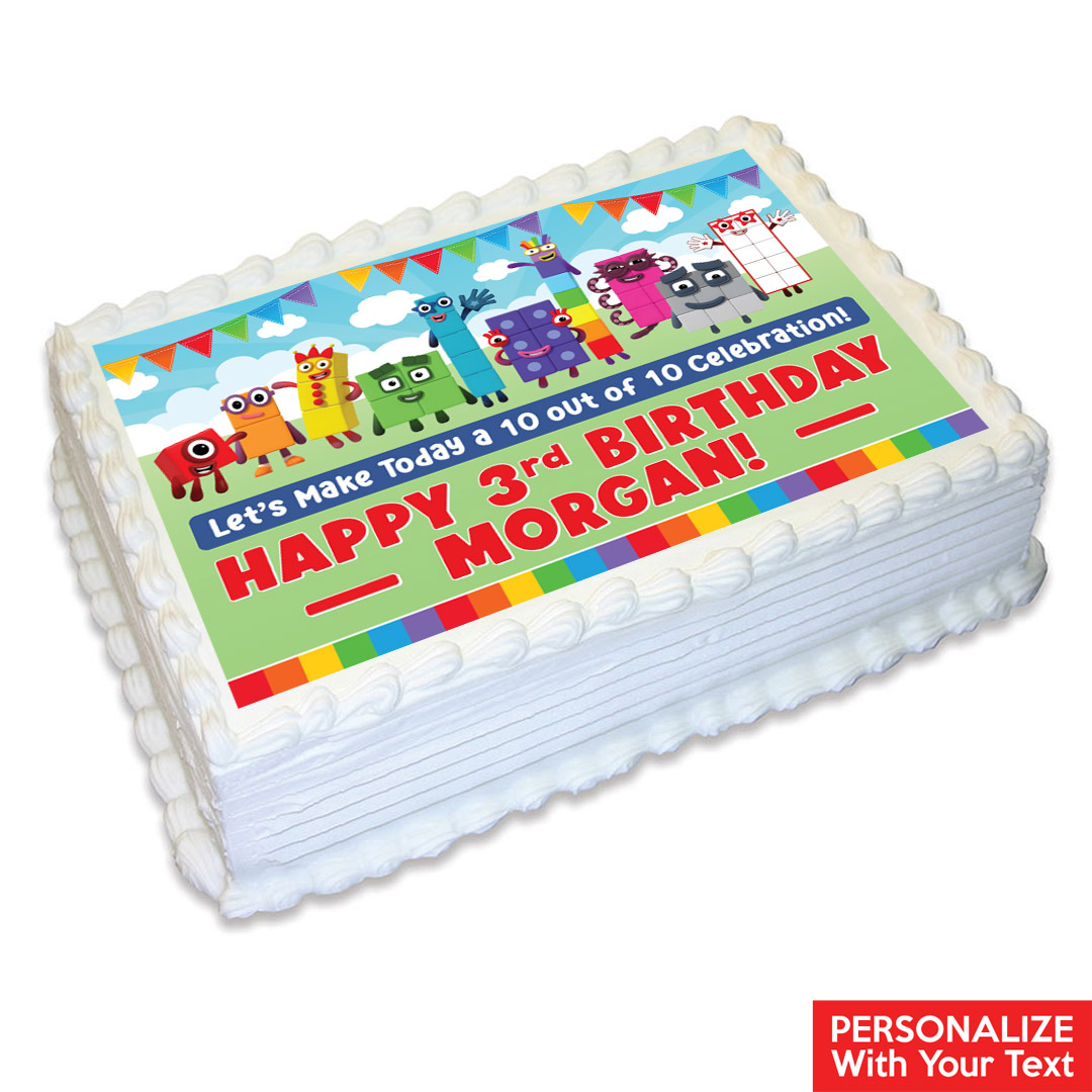 Numberblocks Personalizable Edible Icing