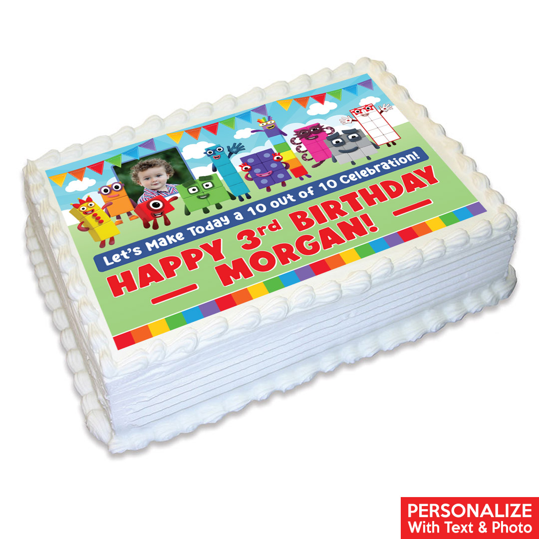 Numberblocks Photo Personalizable Edible Icing