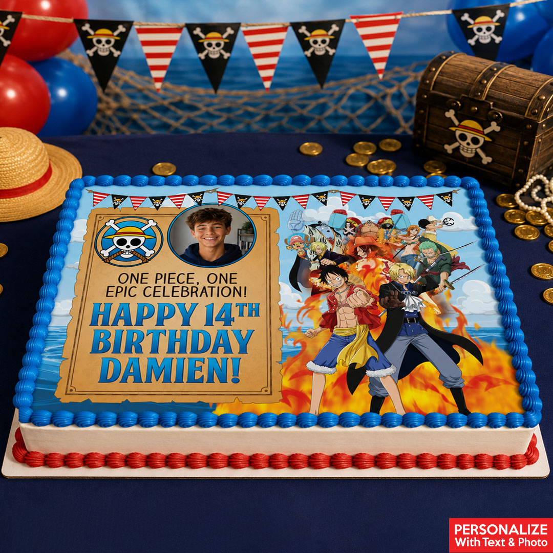 One Piece Photo Personalized Edible Icing