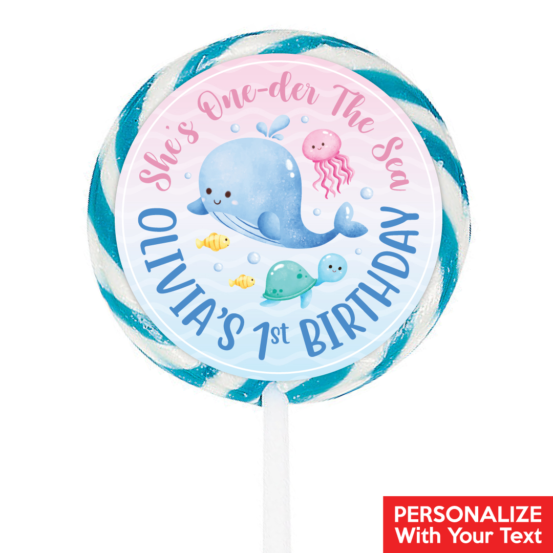 Minnie 1st PERSONALIZED Lollipops - 12 Pk