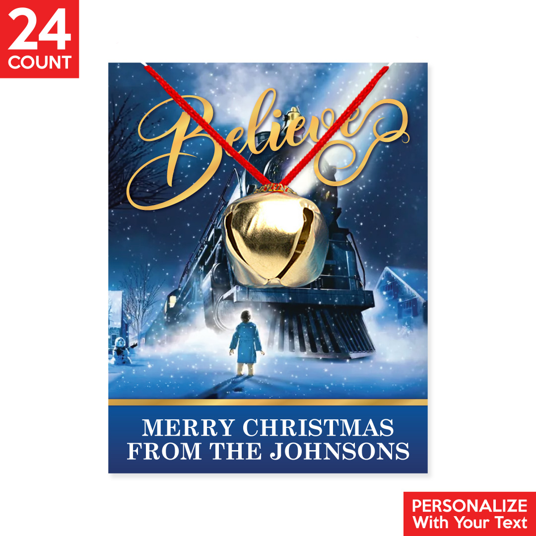 Polar Express Believe Bells & Custom Cards 24pk