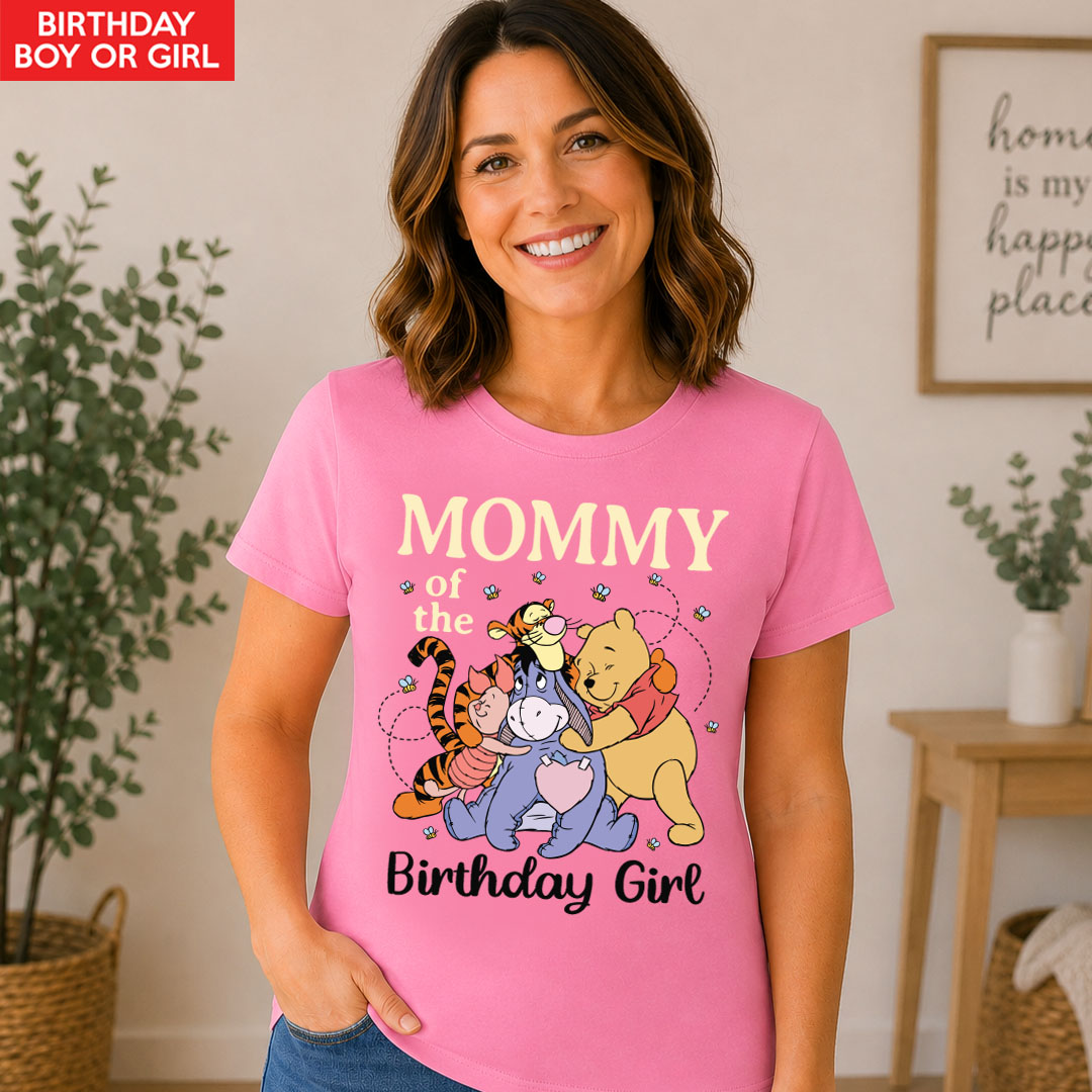 Mommy Classic Winnie The Pooh Pink T-shirt
