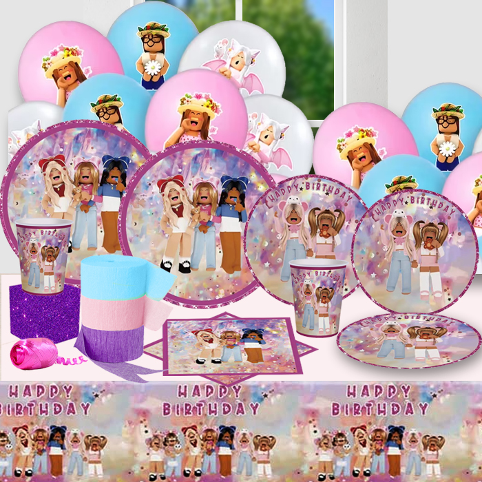 Girl Roblox 7 Party Dessert Paper Plates, 10ct – Party Mania USA