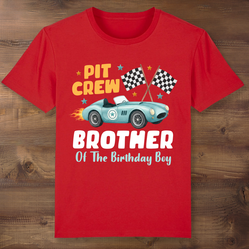 Pit Crew Brother Racing Red T-shirt