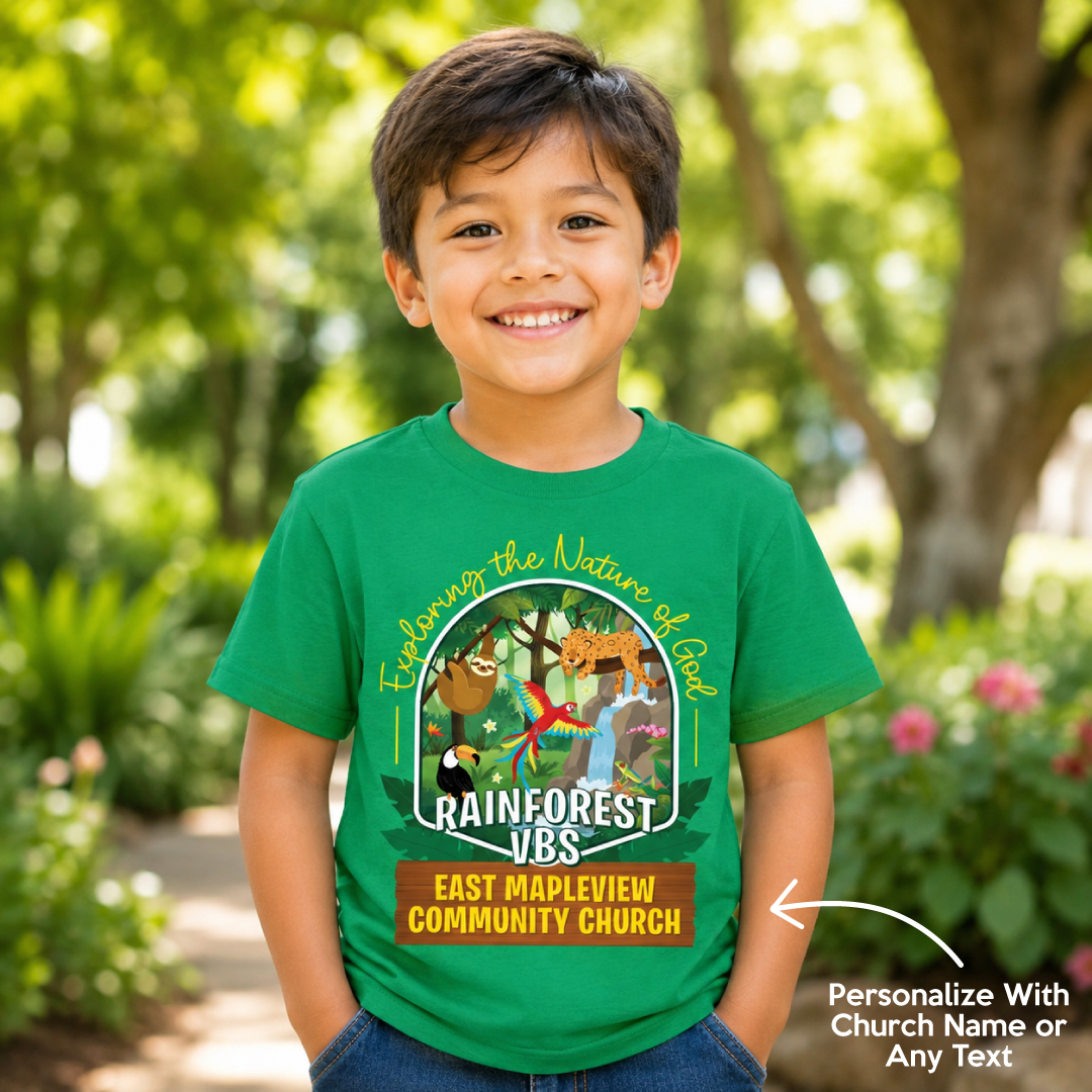 Rainforest VBS Custom Green Shirt- ALL SIZES